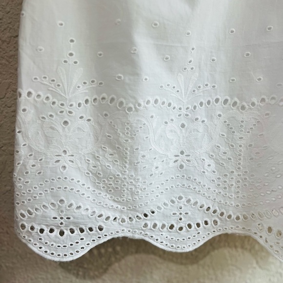 Express brand White Mini Dress Puff Sleeves Flowers details Size Small NWT - Picture 16 of 16